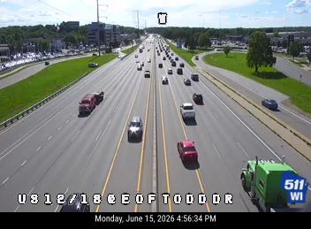 US 12/18 at E of Todd Dr/Ped Bridge (Flex)